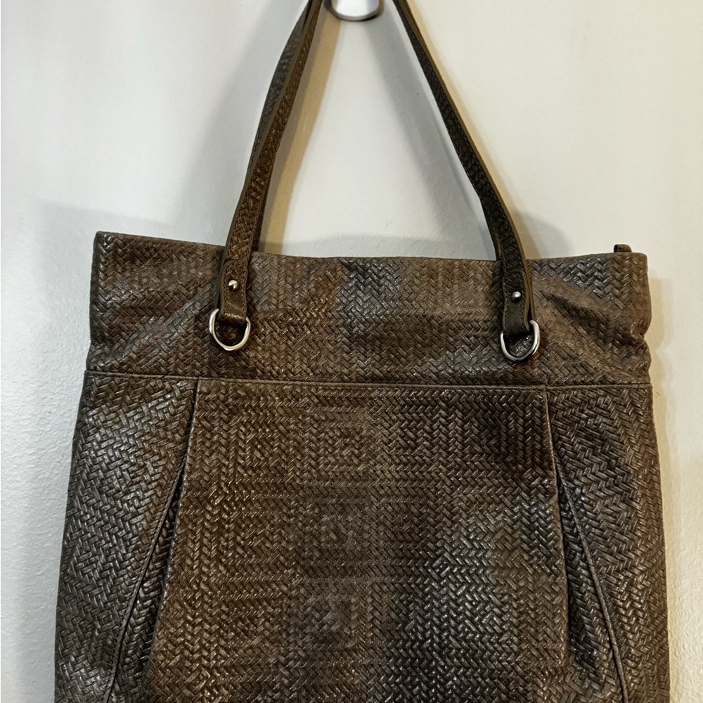 Gianni Chiarini Woven Leather Tote Bag with Zipper - Made in Italy - Picture 11 of 11